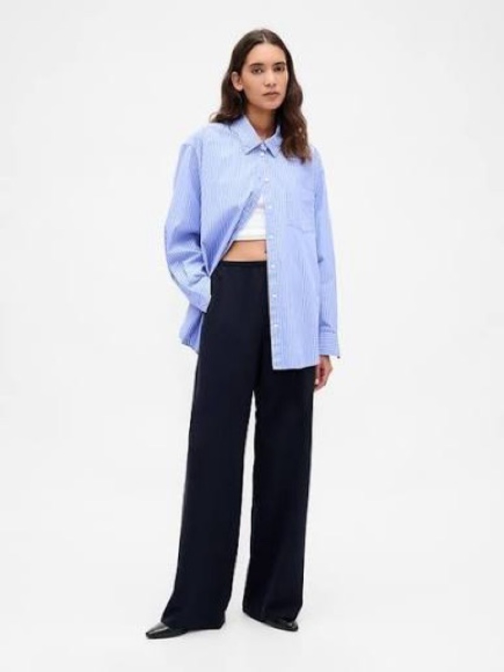 Gap Navy Easy Wide Leg Pants in Navy Large Tall